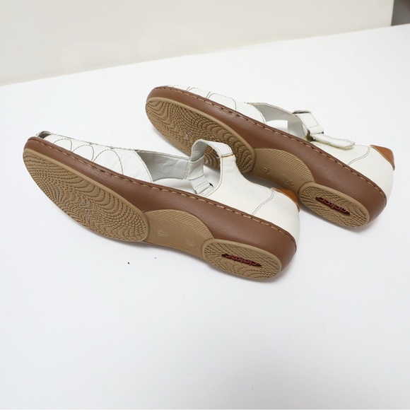 Rieker Women's White Sandals Comfortable Retro Genuine Leather Summer Breezy - Picture 7 of 8